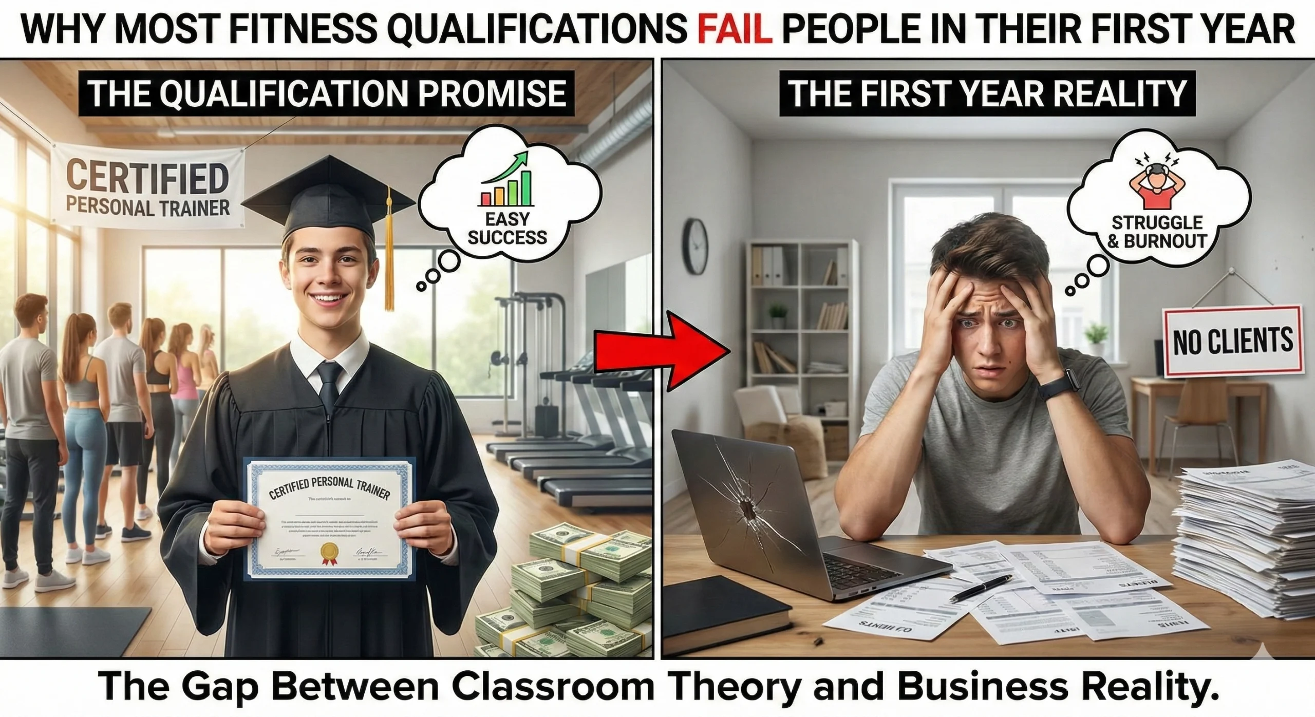 Why Most Fitness Qualifications Fail People in Their First Year